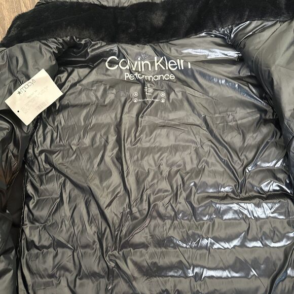Calvin Klein Performance Women's Plus Size Hooded Faux-Fur-Trim Quilted Coat 1X - Picture 8 of 11